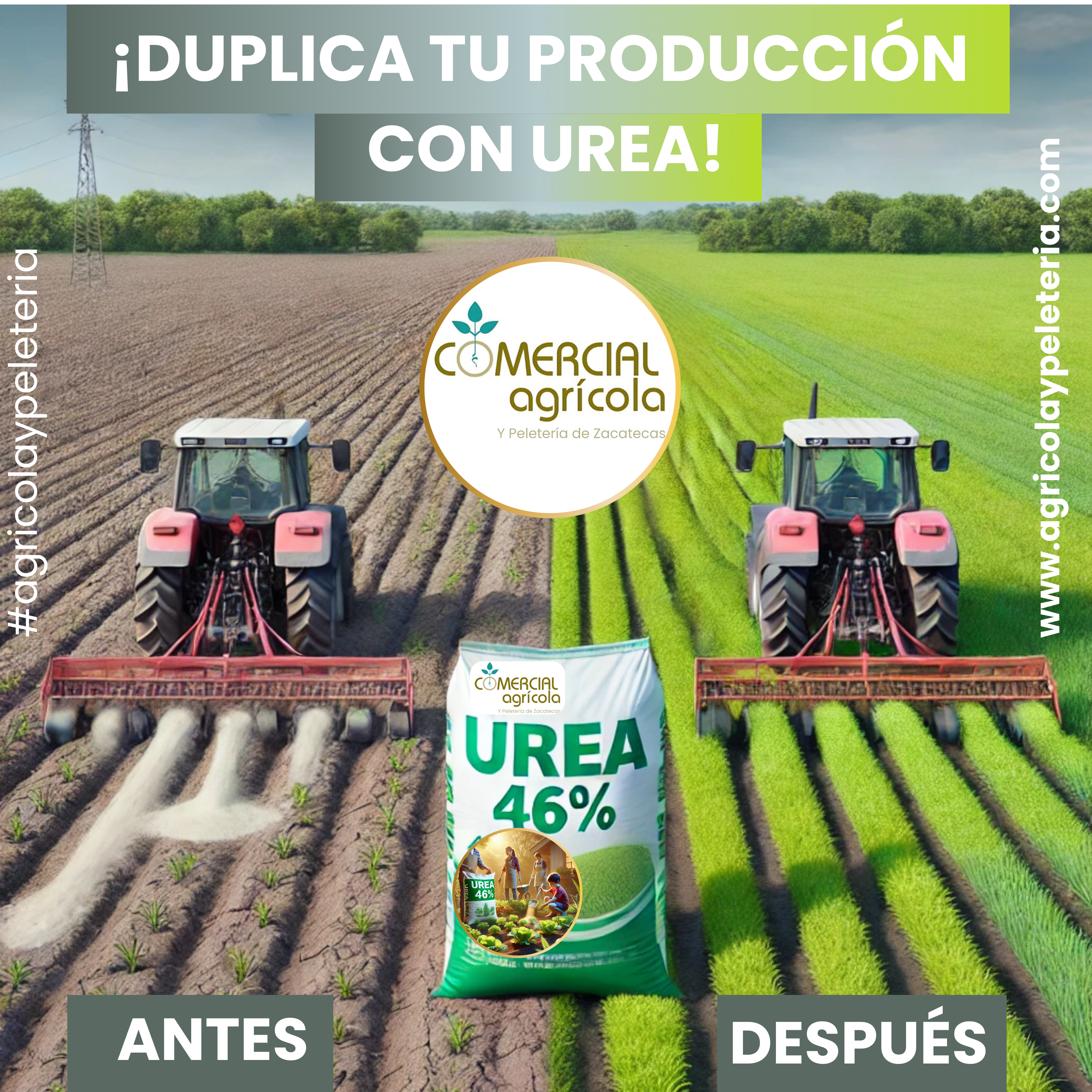 ¡Tu pasto y cultivos más verdes y vigorosos con UREA!